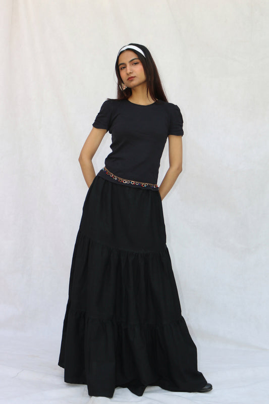 Black Pocket Skirt