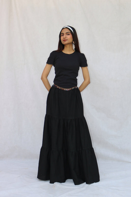 Black Pocket Skirt