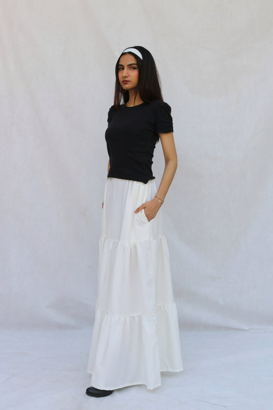 White Pocket Skirt