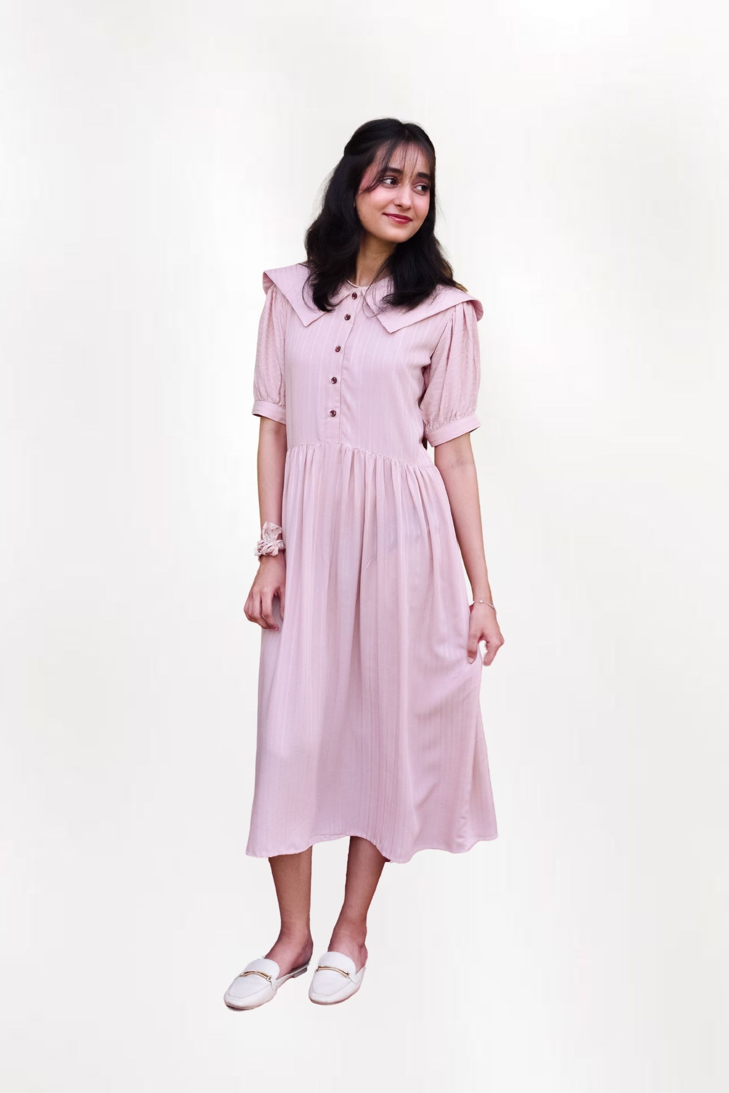 Puff Sleeves Dress