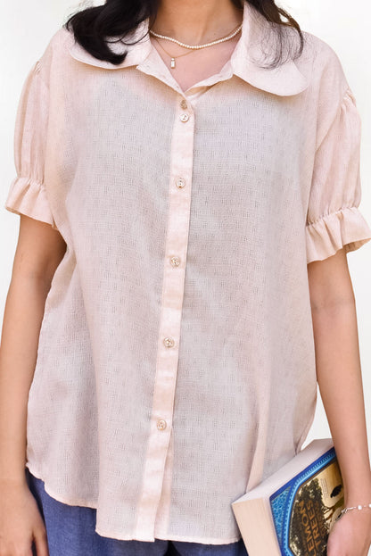 Sheer Puff Sleeved Shirt