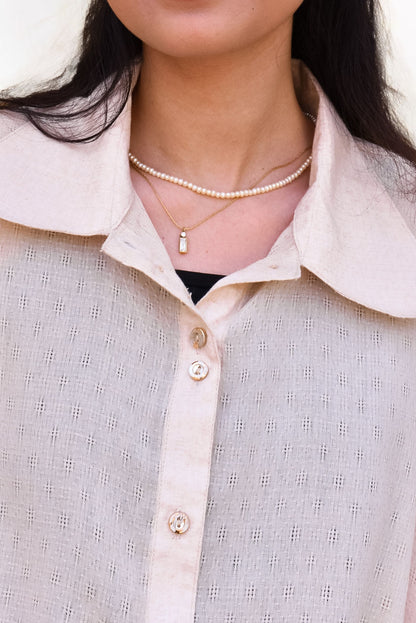 Sheer Puff Sleeved Shirt